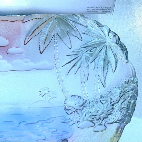 Mikasa Sunrise Bay 18-1/2” Oval Sailboat Nautical Hostess Glass Platter - Picture 3 of 11